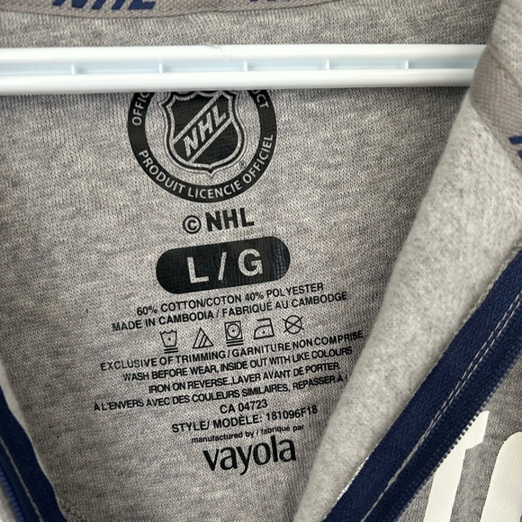 NHL Oilers Gray and Blue Onesie - Picture 3 of 5